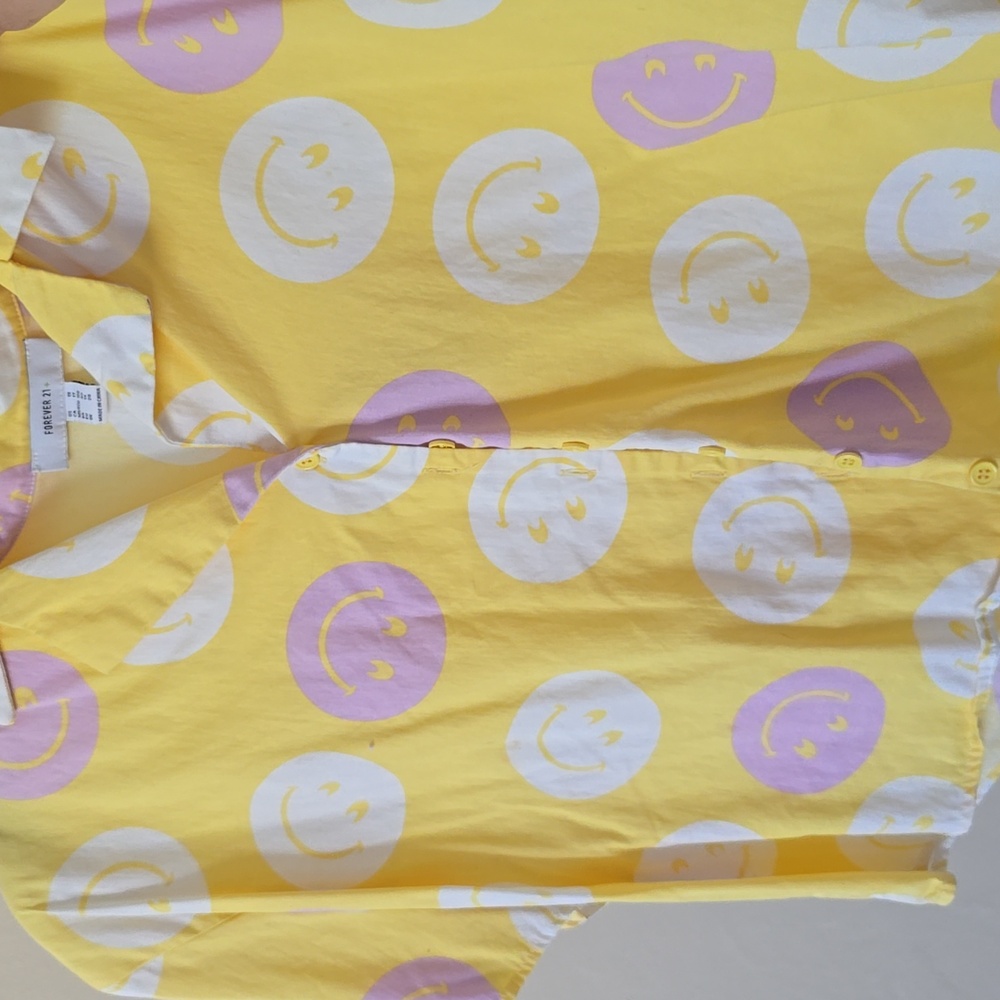 Forever 21 Yellow and Lavanda Happy Face